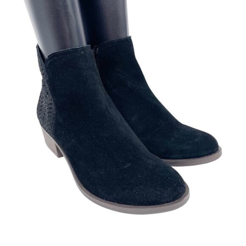 Kensie Women's Gianna Suede Ankle‎ Boot Black Size 7.5M